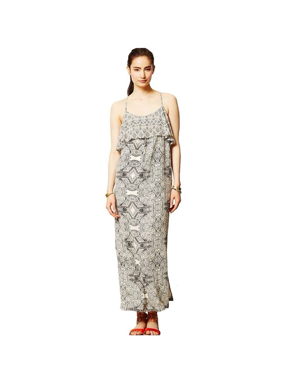 Anthropologie Vanessa Virginia Talitha Flounced Bodice Maxi Dress Size 16